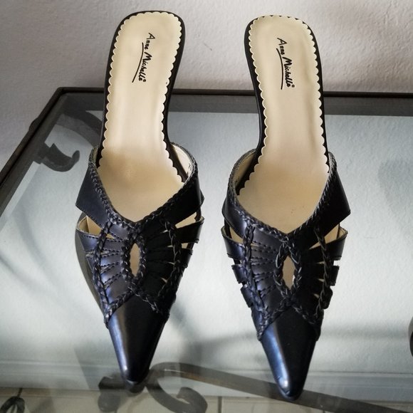 Anne Michelle Shoes - 90's Anne Michelle rope mules black